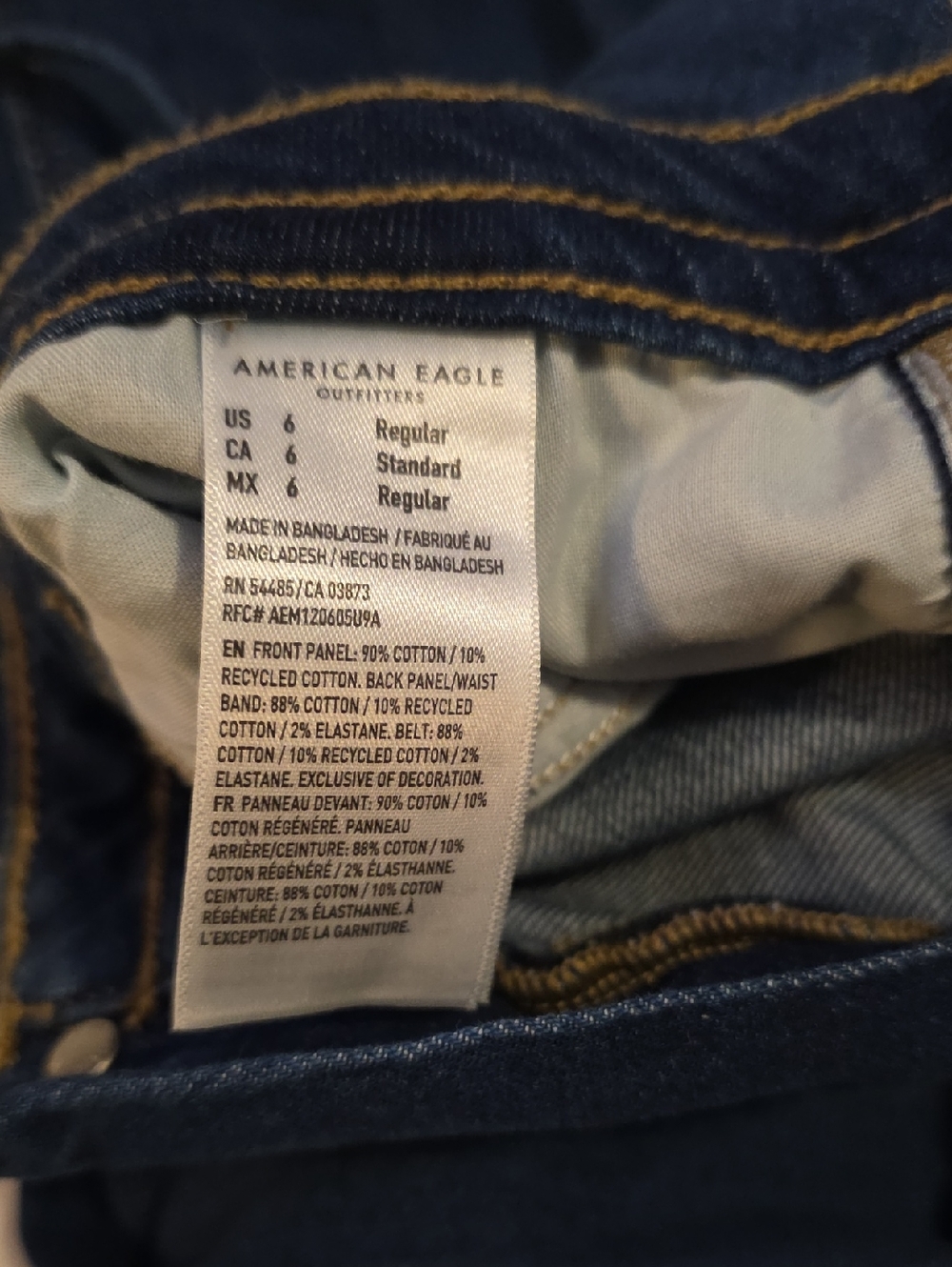 American Eagle Low Rise Strigid Ultra Wide Leg Jeans Size 6 - Picture 10 of 15